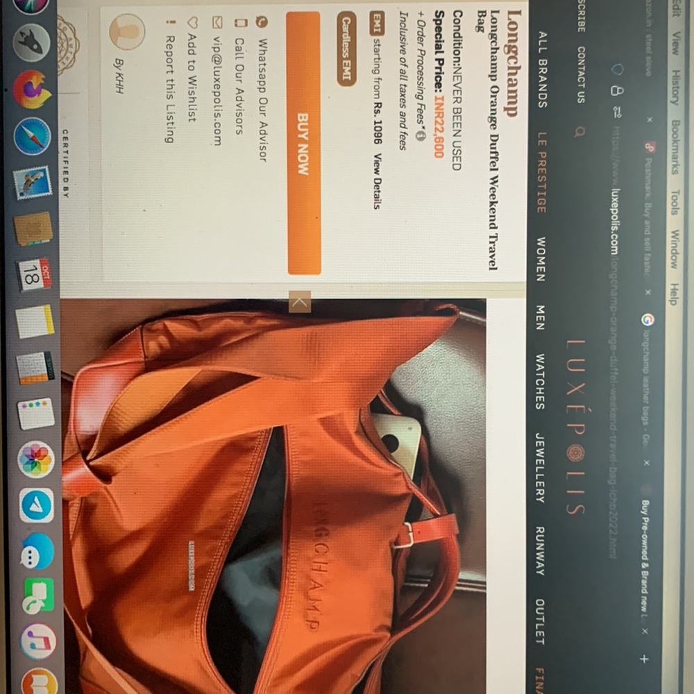 LONGCHAMP. Multipurpose Orange bag - office, travel, evening out! - Picture 11 of 11